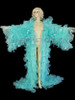 Baby Blue Organza Drag Queen Ruffle Coat