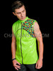 Electric Neon Green Sequin Mirror Vest