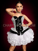 Noir Silver Vinyl Corset with Enchanted Tutu