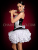 Noir Silver Vinyl Corset with Enchanted Tutu