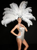 Majestically Sparkling Ostrich Showgirl Fan Headdress 