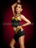 Black Rhythms Latin Dance Fringe Top and Skirt 