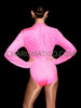 Pink Pearl Elegant Lycra Leotard with Full Sleeves