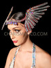 Red Divine Crystal-Adorned Pheonix Wing Headdress