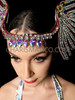 Red Divine Crystal-Adorned Pheonix Wing Headdress