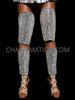Silver Rhinestone Disco Ball Leg Guard 