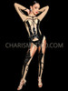 Elegance Noir Leg-Reveal Glam Drag Queen Catsuit