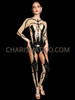 Elegance Noir Leg-Reveal Glam Drag Queen Catsuit