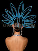 Blue Cher-Inspired Beaded Fringe Cabaret Headdress