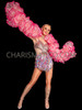 Pink Showgirl Ruffle Boa With Fuchsia Trim