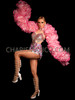 Pink Showgirl Ruffle Boa With Fuchsia Trim