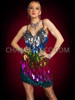 Lovely Latin-Inspired Sequin Rainbow Gay Pride Dance Dress