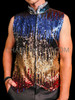 Multicolour Sleeveless Sequin Men Dance Vest