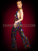 Chic Chroma Turtle Neck Teardrop Sequins Jumpsuit
