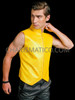 Enthralling Yellow High-collar Glitter Men Vest