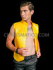 Enthralling Yellow High-collar Glitter Men Vest