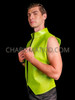 Enthralling Green High-collar Glitter Men Vest