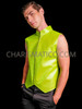 Enthralling Green High-collar Glitter Men Vest
