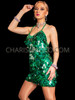 Starry Night Emerald Universe Round Sequin Dress