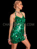 Starry Night Emerald Universe Round Sequin Dress