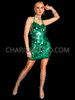 Starry Night Emerald Universe Round Sequin Dress
