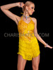 Sunshine Spectacle Yellow Fringe Sequin Dress