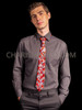 Red Silver Sequin Cabaret Men Necktie 