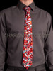Red Silver Sequin Cabaret Men Necktie 