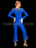 Dark Blue Rhinestone Embellished Rock n Roll Jumpsuit
