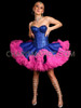 Navy Blue Showstopper Corset and Large Frill Fuchsia Skirt