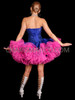 Navy Blue Showstopper Corset and Large Frill Fuchsia Skirt