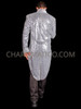 Silver Sequin Tuxedo Men Suit with Tailback