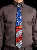 Sparkle Freedom 4th of July Independence Sequin Flag Necktie