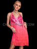 Pink Cha Cha Cha Rhinestone Fringe Latin Dance Dress
