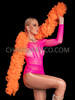 Orange Fluffy Organza Ruffle Mini Boa