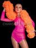 Orange Fluffy Organza Ruffle Mini Boa