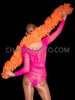 Orange Fluffy Organza Ruffle Mini Boa