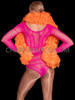 Orange Fluffy Organza Ruffle Mini Boa