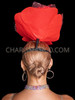 Red Scarlet Rose Elegance Net Headdress