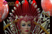 Royal Blue Mirror Detailed Ruby And Crystal Candle Flame Headdress
