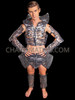 Futuristic Skeleton Warrior Men's Costume Set