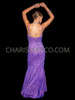 Lavender Glamour Cascade Beaded Fringe Pageant Gown