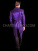 Ravishing Purple Sequin Cabaret Tuxedo Jacket featuring Tail Back