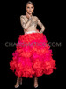 Breath-Taking Red Fuchsia Extra Volumed Ruffle Organza Skirt