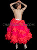 Breath-Taking Red Fuchsia Extra Volumed Ruffle Organza Skirt