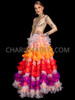 Multi-Colored Full-Length Ruffled Belly Dance Skirt