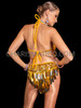 Gleaming Gold Teardrop Sequin Showgirl Leotard