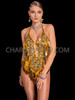 Gleaming Gold Teardrop Sequin Showgirl Leotard