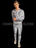 Silver Sparkle Disco Party Men's Shirt and Pants Set