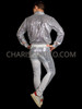 Silver Sparkle Disco Party Men's Shirt and Pants Set